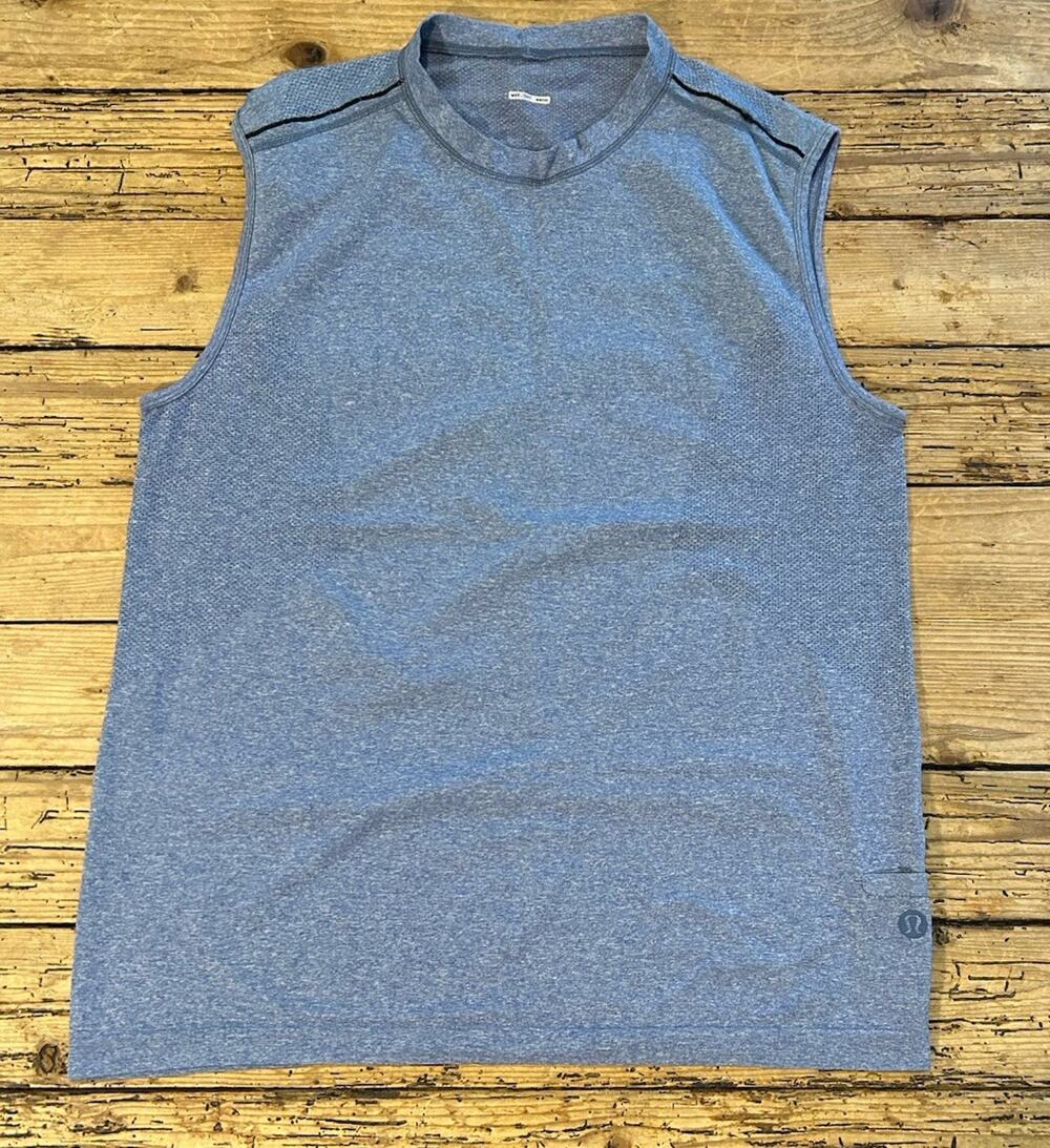 Lululemon Men’s Size XL Midnight Shadow/Tempest Blue Metal Vent Tech Tank EUC